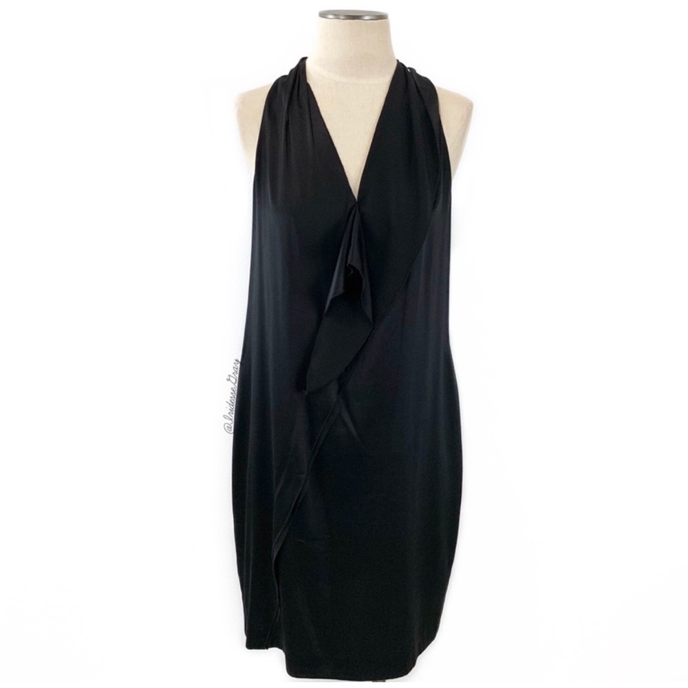 Vince Black Silk Ruffle Dress XS NWT